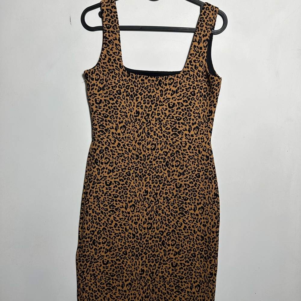H&M Tan Leopard Print Mini Dress